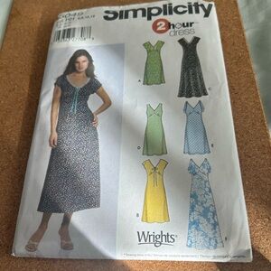 Simplicity 5049 -6 to 12 -sizes- 2 hour pullover dress- 2 sizes- 2 lengths
